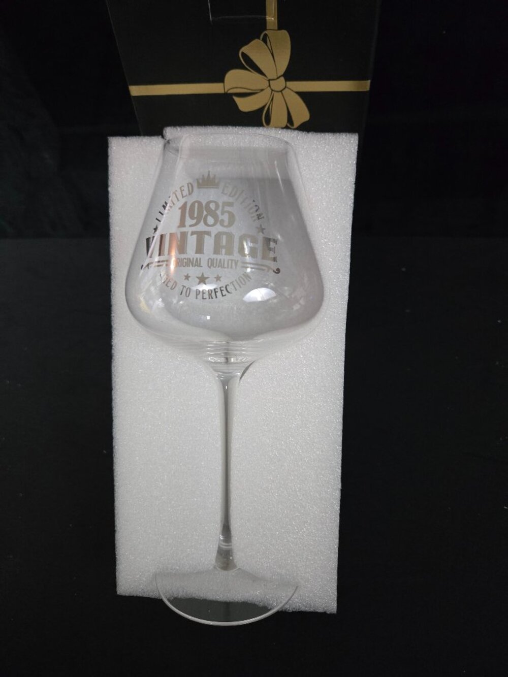 1985 Vintage Limited Edition Large Wine Glass Birthday Gift Boxed New